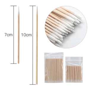 100 Hisopos Desechables de Madera con Algodón para Cosméticos, Maquillaje Permanente y Accesorios de Limpieza - Product Image 5