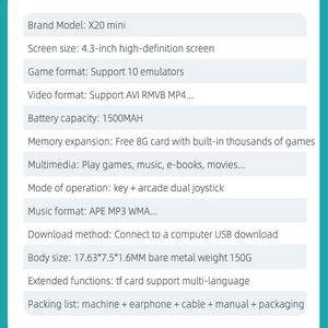 Nouveauté <span class=keywords><strong>X20</strong></span> Mini Console de jeu classique rétro Arcade Machine Console de jeu portable pour <span class=keywords><strong>PSP</strong></span> FC - Product Image 6