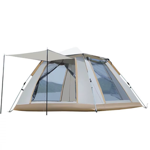 Tente de glamping automatique pour 3-4 personnes, pergolas et tonnelles, abri solaire extérieur, auvent de style pergola bioclimatique avec véranda - Product Image 1