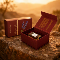 Boîte magnétique haut de gamme pour Oud et huiles essentielles avec insert en éponge, boîte en carton personnalisée pour flacon de parfum 30ml 50ml, boîte en carton pour parfum
