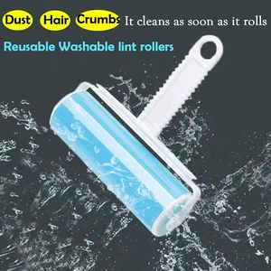 Rouleau adhésif manuel réutilisable pour enlever les poils d'animaux, gel anti-peluches, outil de nettoyage facile pour la maison, pour chats, chiens, meubles, canapé, tapis, poussière - Product Image 3