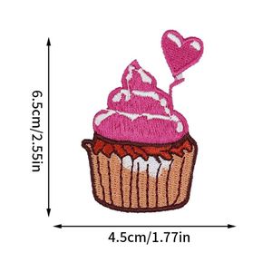New Embroidered Iron on pink Sunglass Hat Star Cake <b>rainbow</b> Horss Patch for Clothing Hat Bag Decoration - Product Image 4