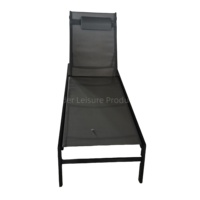 Mobilier de jardin en tissu maillé empilable Leader Chaise longue réglable en maille pour l'extérieur Chaise longue