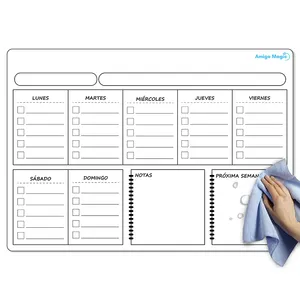 Personalizado A3 mensual comida imán magnético tablero nevera menú comida semanal planificador para nevera