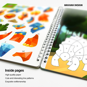 <span class=keywords><strong>Libros</strong></span> para Colorear Personalizados para Niños de 3 Años, Más Vendidos, con Pegatinas, Encuadernación en Espiral, Tapa Blanda, Impresión Offset - Product Image 4