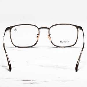 Titanium Full Rim Rectangle <b>Eyeglasses</b> Unisex Anti-Uv Vision Correction <b>Frames</b> for Adults Solid Color Lightweight - Product Image 6