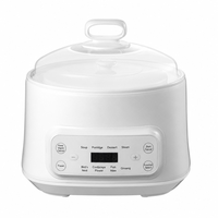 Marmite électrique en céramique 110V, cuiseur lent, pot amovible, chauffe-soupe automatique, transfrontalier