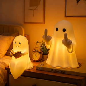 Halloween Baby Metal Ghost Night Light Cute Adorable Reading <b>Lamp</b> Desk Bookshelf Decoration - Product Image 3