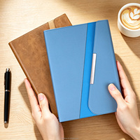 Libreta de Regalo Empresarial con Logotipo Personalizado OEM, Directo de Fábrica, Libreta A5 Triple Plegable de PU con Cierre Magnético