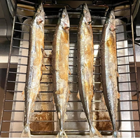 Venta al por mayor de pescado saury salado preasado congelado, saury del Pacífico congelado rápido individual IQF para restaurante suministro a granel