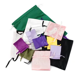 Wig Satin Bag Custom Satin Drawstring Bag Satin Wig Cloth Shoe Dust Bag Satin Bag With Logo