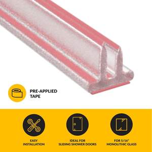 Tira de Sellado para <span class=keywords><strong>Ducha</strong></span> Hydrorelax de PVC para Puertas de Vidrio de 4-12 mm, Impermeable, para Mamparas de <span class=keywords><strong>Ducha</strong></span> - Product Image 4