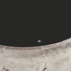 Reposapiés de <span class=keywords><strong>gran</strong></span> calidad para sala de estar, botón de Tela Gris, costura de <span class=keywords><strong>diamantes</strong></span> con mechones, taburete de mesa de centro Súper elegante Otomano - Product Image 6