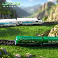 Nouveau produit Weijs : petit train réaliste, décoration de scène DIY mignonne, miniatures de voitures de bureau en résine, petits ornements