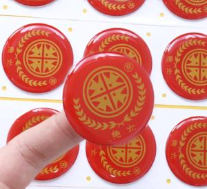 Tùy Chỉnh 3D Nhôm Phản Quang Epoxy Sticker Rõ Ràng Hình Vuông Pha Lê Không Thấm Nước In Ấn Bao Bì Nhãn - Product Image 3