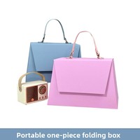 Boîte cadeau rectangulaire pliable magnétique personnalisée pour mariage, en stratifié, avec couvercle rabattable (vide) – Cadeau de la Saint-Valentin