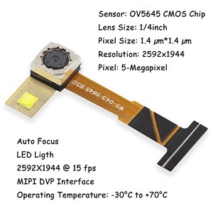 Module de caméra CMOS OV5645 le plus vendu, <span class=keywords><strong>interface</strong></span> MIPI CSI, caméra de sécurité HD 1080P 5MP avec autofocus, champ de vision de 68° et lumière LED - Product Image 3