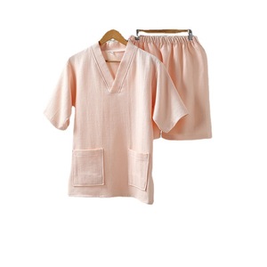 Combinaison de sauna pour femme en pur coton, manches courtes, avec poches, pour spa et bain - Product Image 5