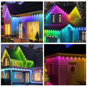 ไฟอัจฉริยะ<span class=keywords><strong>ติด</strong></span>ชายคา RGB LED กันน้ำ IP65 ควบคุมผ่านแอป ซิงค์เพลงผ่าน WiFi สำหรับตกแต่งภายนอก<span class=keywords><strong>บ้าน</strong></span> ใช้สายไฟ LED แบบเส้น พร้อมปลั๊ก EU แบบ USB - Product Image 6