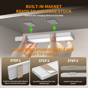 EGH Rechargeable Motion Sensor LED <strong>Light</strong> for Stairs Steps Wall Art Vehicles Packaging <strong>Wireless</strong> Powered Warm <strong>Light</strong> USB Magnetic - Product Image 3