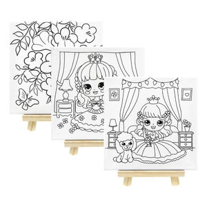 Jouets à dessiner 12 couleurs Enfants Image par numéros Dessin sur carton Art Peinture Jouet Peinture par numéros Kit - Product Image 2