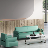 Canapé d'angle en cuir 4-6 places, design minimaliste vert, pour appartement et petit espace de vie - Vente en gros