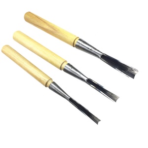 New 4 cái/bộ 0.8-1.3cm V loại tap exposedness tam giác đục đục chế biến gỗ woodcut dao để khắc trống công cụ - Product Image 1