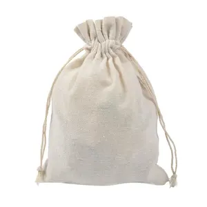 15x20cm pamuk keten çanta takı İpli toz geçirmez pamuklu çantalar kırtasiye ambalaj kılıfı