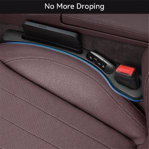 Pièce d'auto étanche-Remplisseur d'écart de siège latéral de style professionnel avec sac de rangement de bande de fuite de couture Protection intérieure pour voitures - Product Image 3