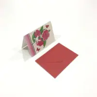 Benutzer definierte Druck handgemachte Recycling papier Blume glückliche Muttertag karte Muttertag Grußkarten mit Umschlag für Mutter