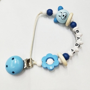 Diy nuevo nombre mordedor chupete Clips cuentas silicona animales chupete cadena titular para pezones bebé masticar Juguetes