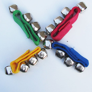 Children's Metal <b>Hand</b> <b>Bells</b>-Wooden Color <b>Musical</b> Instrument Model V-PC027 - Product Image 3