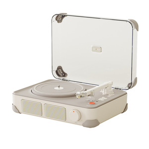 Tocadiscos plano de madera T400 directo de fábrica con altavoz estéreo incorporado, BT 5.0, 3 velocidades, compatible con discos de vinilo de 7, 10 y 12 pulgadas, color amarillo queso. - Product Image 6