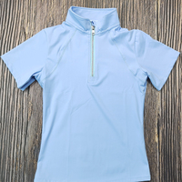 Vente en gros Vêtements pour femmes personnalisés Couche de base équestre à manches courtes Femme Vêtements d'équitation Vêtements de sport Tops