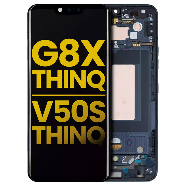 Mobile Phone LCD Display Touch Screen Digitizer With Frame Display Assembly for LG G8X ThinQ V50S Replacement