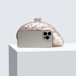 <span class=keywords><strong>Pochette</strong></span> geometrica da donna con motivo <span class=keywords><strong>a</strong></span> conchiglia in acrilico con chiusura magnetica <span class=keywords><strong>a</strong></span> <span class=keywords><strong>tracolla</strong></span> singola borsa per la sera di nozze - Product Image 2