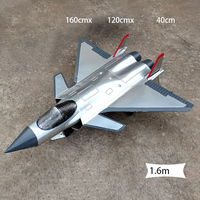 Modèle de déguisement d'avion furtif J-20 à l'échelle 1:13, grande maquette en métal épaissi, accessoire décoratif exquis pour bar et décoration suspendue