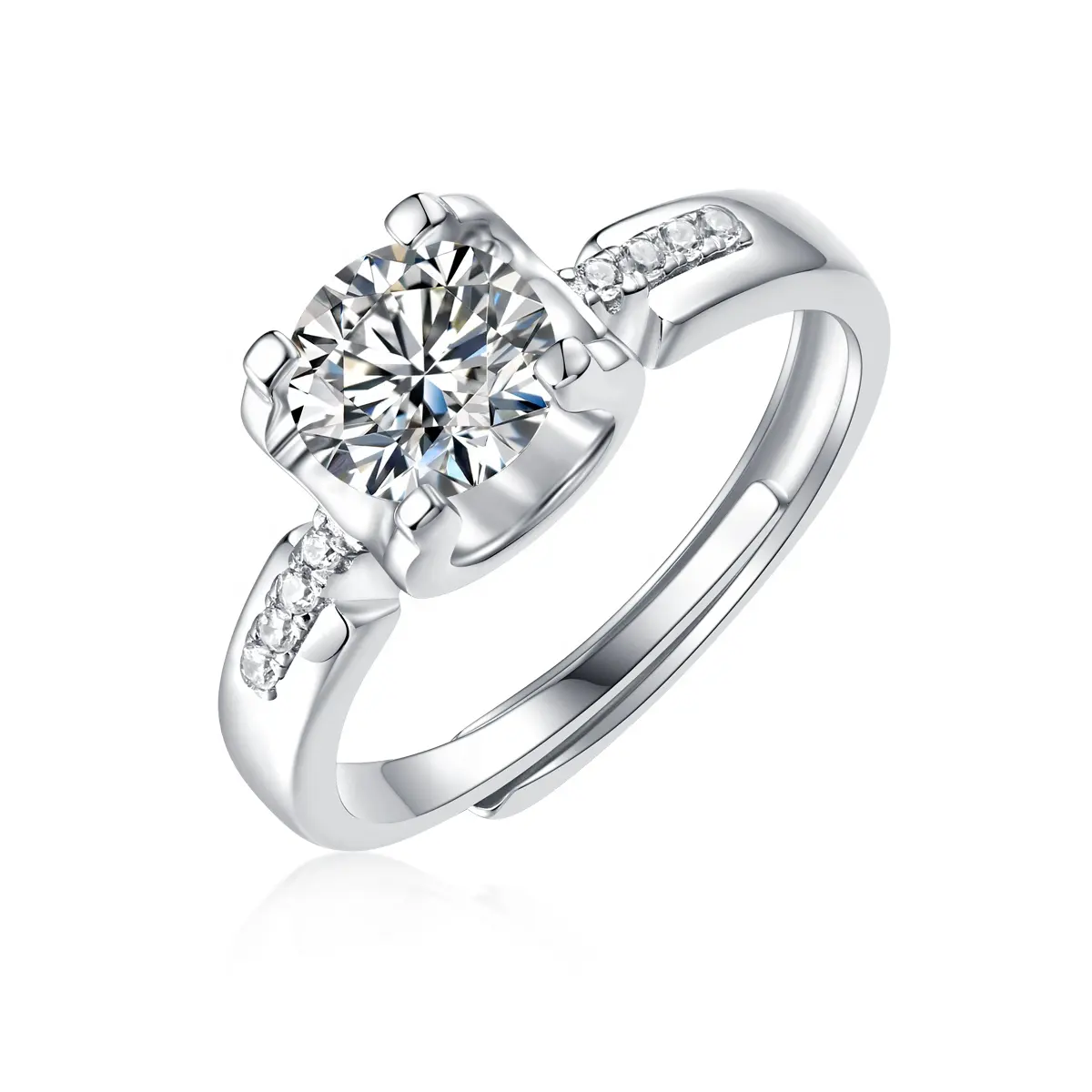 Scene Full Maatwerk Trouwringen Voor Vrouwen Verloving Echt 925 Sterling Zilveren Diamant Verstelbare Ringen