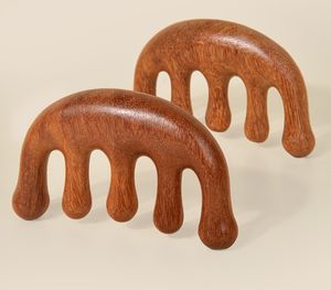 أداة تدليك خشبية للشعر، مشط للعلاج بالوخز بالإبر على خطوط الطاقة، مضاد لتساقط الشعر، بلون طبيعي - Product Image 3