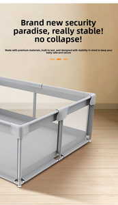 Parc de jeu pliable extra large pour bébé avec porte de sécurité et tapis, aire de jeux intérieure pour tout-petits et enfants, utilisation domestique - Product Image 3