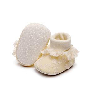 Chaussures en dentelle pour bébé fille, best-seller printemps-automne, semelle souple, nœud papillon, chaussettes-chaussures, premières chaussures pour bébés - Product Image 2