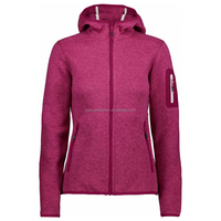 Veste à capuche en tricot mélangé unisexe personnalisée avec logo brodé pour femmes Identité Fabricant de vêtements personnalisés
