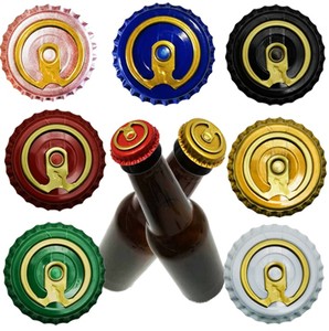 Tappo a Corona in Metallo da 26mm per <span class=keywords><strong>Bottiglie</strong></span> di Birra in Vetro, Vendita all'Ingrosso Diretta dalla Fabbrica, Personalizzabile, con Anello di Apertura Facile - Product Image 6