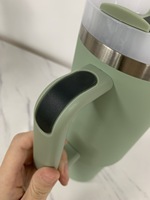 Vaso Térmico de Acero Inoxidable de 40oz para Viajes en Auto, con Asa, Doble Pared, Aislado al Vacío, para Cerveza
