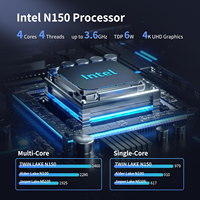 Mini PC CWWK S1 N150 Firewall con 2x 82599ES 10G SFP+ y 2x i226V 2.5GbE Lan, Micro Dispositivo OPNsense Router, Hardware Informático para Laboratorio en Casa