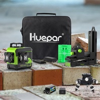 Huepar Z03CG niveau Laser 12 lignes vert 3d 360 outil avec affichage LED et batterie Rechargeable