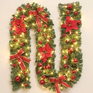 Guirnalda Navideña Decorativa de 2.7m de Largo, Tiras de Vid Sintético Encriptado para Escaparates, Guirnaldas de Flores Navideñas - Product Image 4