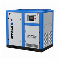 Compresor de Aire de Tornillo Portátil Airstone de 45KW, 30HP, 8 bar, PM, Velocidad Variable, Sin Aceite, Lubricado con Agua, para la Industria Textil y de Bebidas