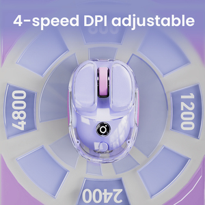 EWEADN Q9 Nhỏ gọn có thể sạc lại Chuột chơi game thiết lập <span class=keywords><strong>4</strong></span> Tốc độ DPI có thể điều chỉnh bàn phím không dây và chuột trong thiết kế màu hồng dễ thương - Product Image 5