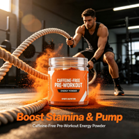 Boost Stamina & Pump Poudre énergétique naturelle sans caféine pour adultes - Complément nutritionnel sportif personnalisé